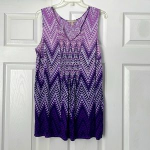 Sleeveless Purple Shirt, size 14/16